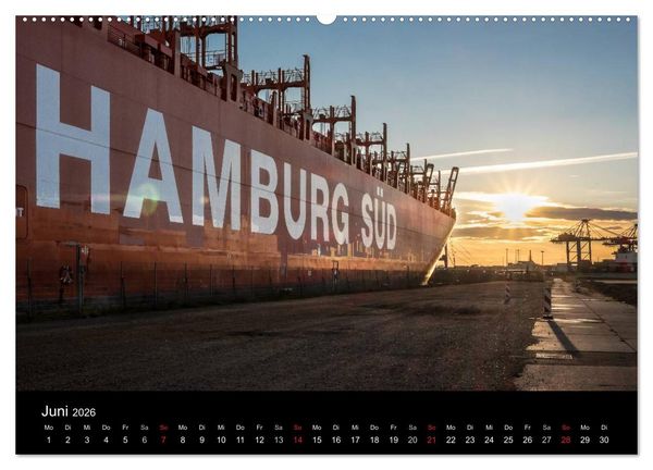 Produktbild: Der Hafen Hamburg bei Tag und Nacht (Wandkalender 2026 DIN A2 quer), CALVENDO Monatskalender