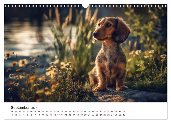 Produktbild: Herzensbrecher - Ein Jahr mit Dackeln (Wandkalender 2027 DIN A3 quer), CALVENDO Monatskalender