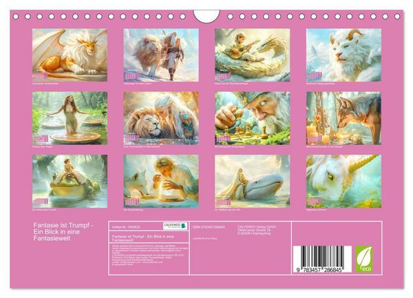Produktbild: Fantasie ist Trumpf - Ein Blick in eine Fantasiewelt (Wandkalender 2026 DIN A4 quer), CALVENDO Monatskalender