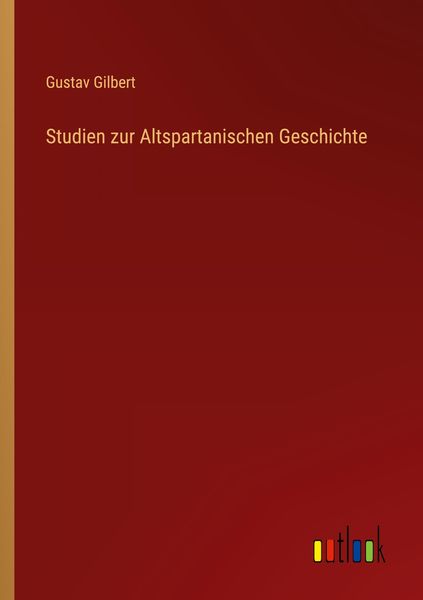 Produktbild: Studien zur Altspartanischen Geschichte