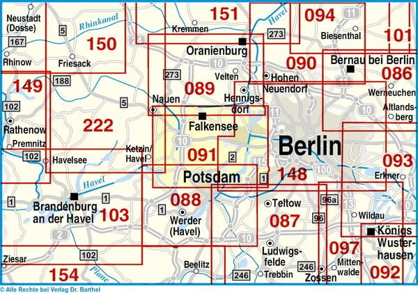 Produktbild: Radwander- und Wanderkarte D&ouml;beritzer Heide, Spandau, Grunewald und Umgebung
