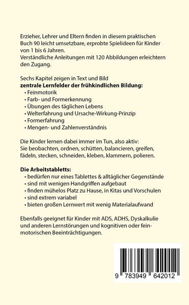 Produktbild: 90 beliebte Aktionstabletts. Montessori-Spielideen f&uuml;r Feinmotorik, Konzentration, Logik und Zahlen