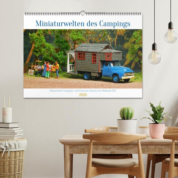Produktbild: Miniaturwelten des Campings (Wandkalender 2026 DIN A2 quer), CALVENDO Monatskalender