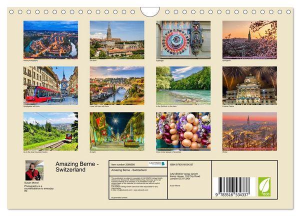 Produktbild: Amazing Berne - Switzerland (Wall Calendar 2026 DIN A4 landscape), CALVENDO 12 Month Wall Calendar