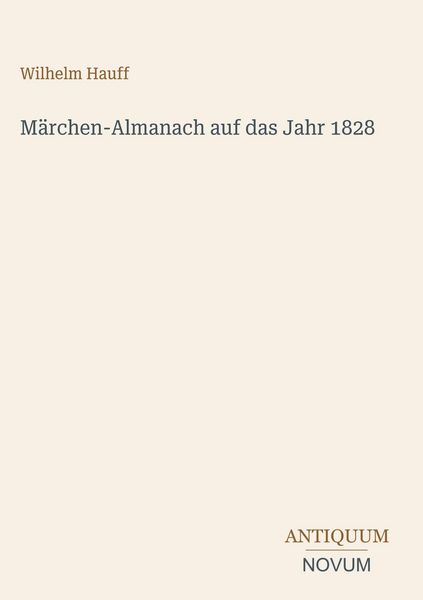 Produktbild: M&auml;rchen-Almanach auf das Jahr 1828