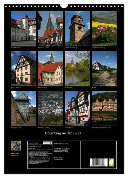 Rotenburg an der Fulda (Wandkalender 2025 DIN A3 hoch), CALVENDO Monatskalender