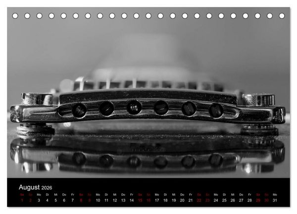 Produktbild: Regelwerke - Details alter E-Gitarren (Tischkalender 2026 DIN A5 quer), CALVENDO Monatskalender