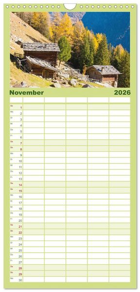 Produktbild: Familienplaner 2026 - Alte Zeitzeugen mit 5 Spalten (Wandkalender, 21 x 45 cm) CALVENDO