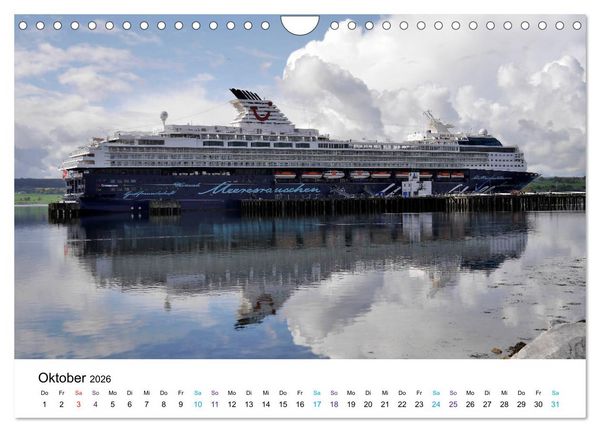 Produktbild: Riesen der Meere - Kreuzfahrtschiffe (Wandkalender 2026 DIN A4 quer), CALVENDO Monatskalender