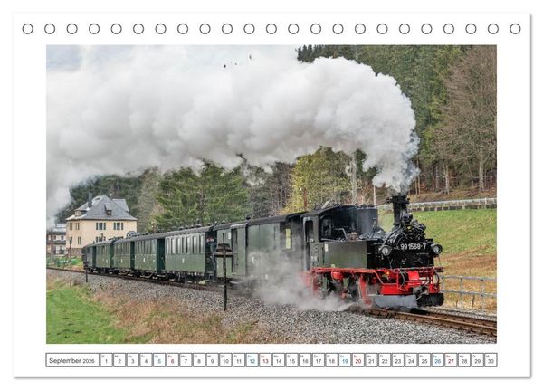 Produktbild: Volldampf voraus! (Tischkalender 2026 DIN A5 quer), CALVENDO Monatskalender