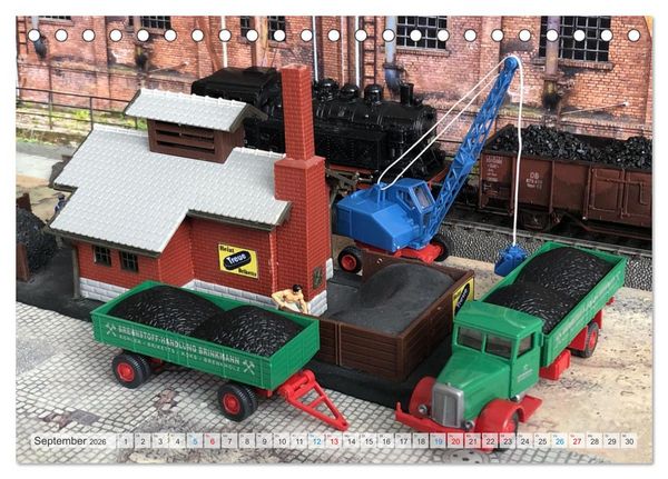 Produktbild: Retrobahnen en miniature (Tischkalender 2026 DIN A5 quer), CALVENDO Monatskalender