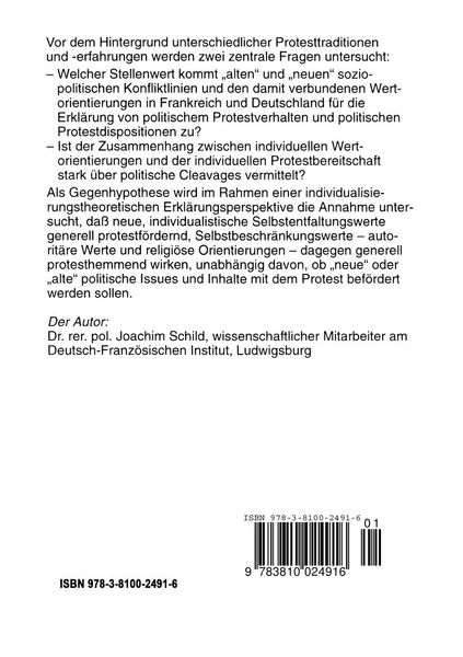 Produktbild: Politische Konfliktlinien, individualistische Werte und politischer Protest
