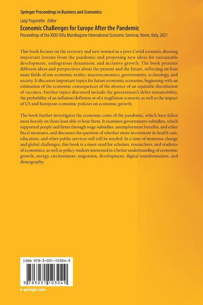 Produktbild: Economic Challenges for Europe After the Pandemic