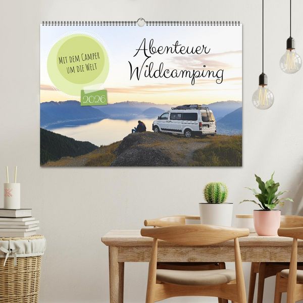 Produktbild: Abenteuer Wildcamping - Mit dem Camper um die Welt (Wandkalender 2026 DIN A2 quer), CALVENDO Monatskalender
