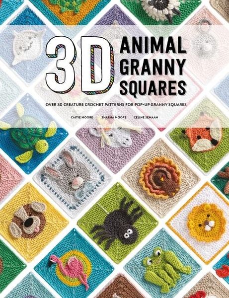 3D Animal Granny Squares, Taschenbuch von Celine Semaan , Sharna Moore , Caitie Moore, David & Charles, 9781446309483