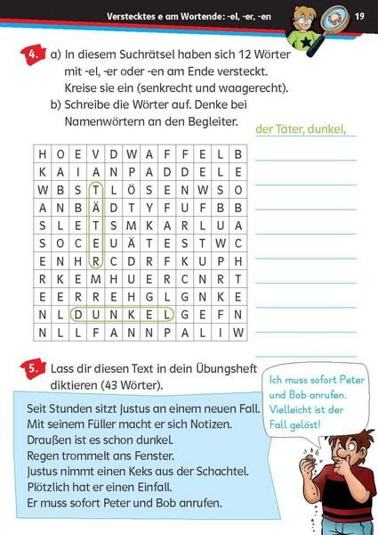 Produktbild: Die drei ??? Kids: Mein &Uuml;bungsheft Deutsch 2. Klasse &ndash; Richtig schreiben