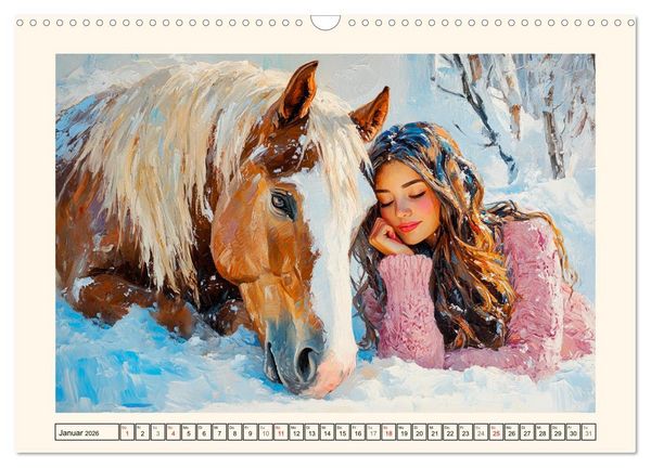 Produktbild: Seelenverwandte. Frauen und Pferde. Die Magie der Verbundenheit (Wandkalender 2026 DIN A3 quer), CALVENDO Monatskalender