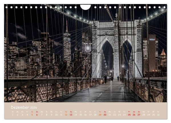 Produktbild: City Lights &ndash; New York im Fokus (Wandkalender 2026 DIN A4 quer), CALVENDO Monatskalender