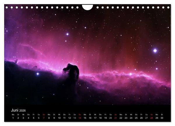 Produktbild: Der Weltraum. Spektakul&auml;re Gasnebel und Galaxien (Wandkalender 2026 DIN A4 quer), CALVENDO Monatskalender