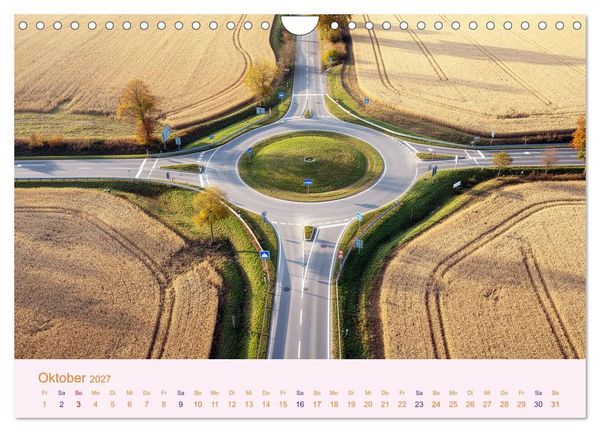 Produktbild: Roundabouts - Kreisverkehre (Wandkalender 2027 DIN A4 quer), CALVENDO Monatskalender