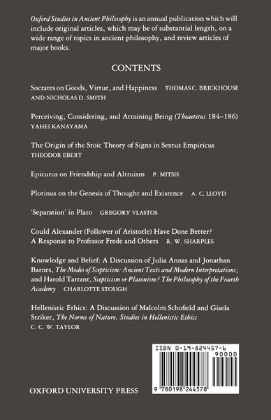 Produktbild: Oxford Studies in Ancient Philosophy