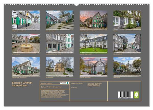 Produktbild: Solingen-Gr&auml;frath Impressionen (hochwertiger Premium Wandkalender 2026 DIN A2 quer), Kunstdruck in Hochglanz