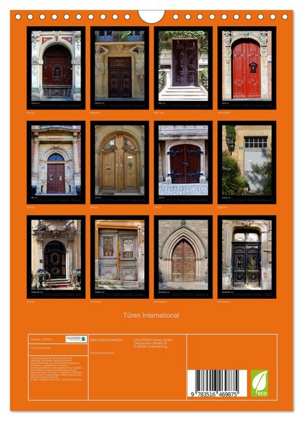 Produktbild: T&uuml;ren International (Wandkalender 2026 DIN A4 hoch), CALVENDO Monatskalender