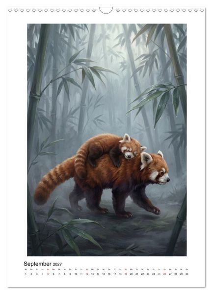 Produktbild: Rote Pandas &ndash; Pure Lebensfreude auf leisen Sohlen (Wandkalender 2027 DIN A3 hoch), CALVENDO Monatskalender
