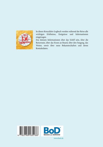 Produktbild: AHOI, KAPIT&Auml;N! Kreuzfahrt Tagebuch Logbuch - Reisetagebuch f&uuml;r Reiseberichte