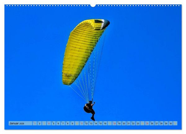 Produktbild: Frei sein - Paragliding (Wandkalender 2026 DIN A2 quer), CALVENDO Monatskalender