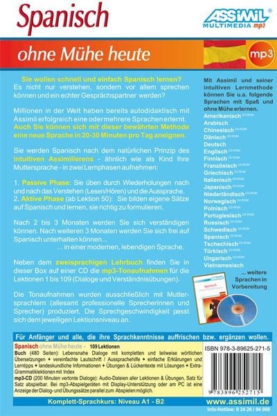 Produktbild: Assimil Spanisch ohne M&uuml;he heute