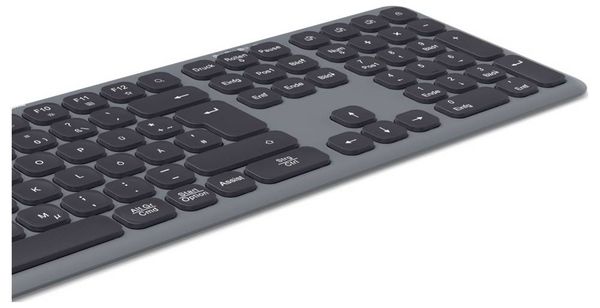 Produktbild: Hama WK-550 Funk Tastatur Deutsch, QWERTZ Schwarz Multimediatasten