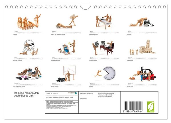 Produktbild: Ich liebe meinen Job auch dieses Jahr (Wandkalender 2026 DIN A4 quer), CALVENDO Monatskalender