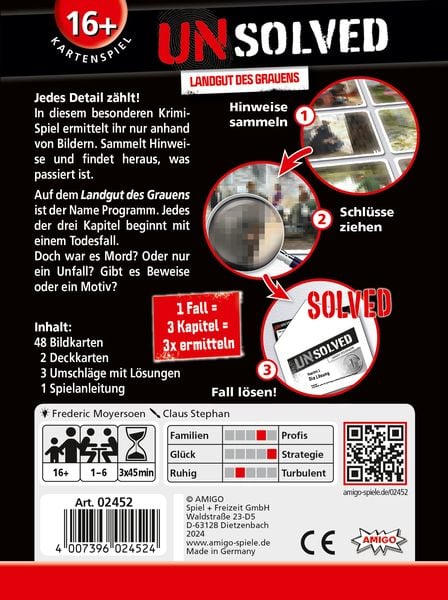 Produktbild: Unsolved - Landgut des Grauens