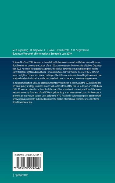 Produktbild: European Yearbook of International Economic Law 2019