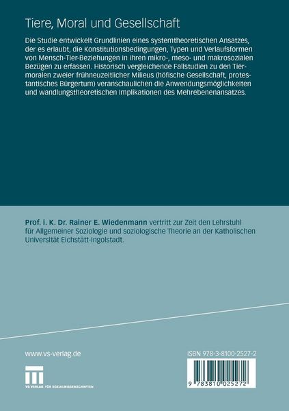 Produktbild: Tiere, Moral und Gesellschaft