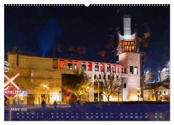 Produktbild: Montreal bei Nacht (Wandkalender 2026 DIN A2 quer), CALVENDO Monatskalender