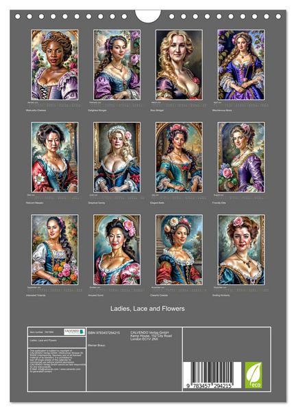 Produktbild: Ladies, Lace and Flowers (Wall Calendar 2026 DIN A4 portrait), CALVENDO 12 Month Wall Calendar