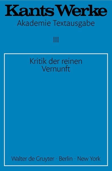 Produktbild: Kritik der reinen Vernunft