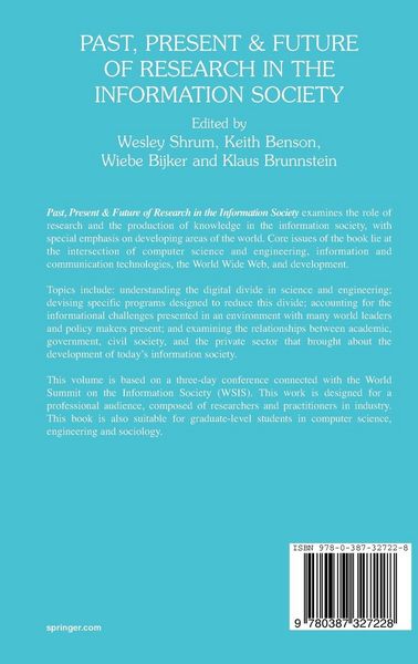 Produktbild: Past, Present and Future of Research in the Information Society