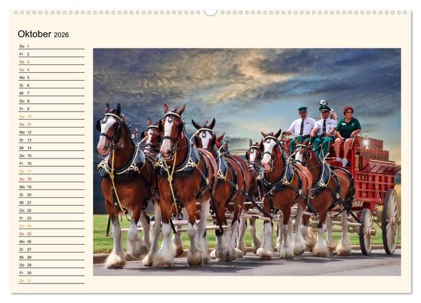 Produktbild: Pferdekutschen - Vorg&auml;nger des Automobils (Wandkalender 2026 DIN A2 quer), CALVENDO Monatskalender