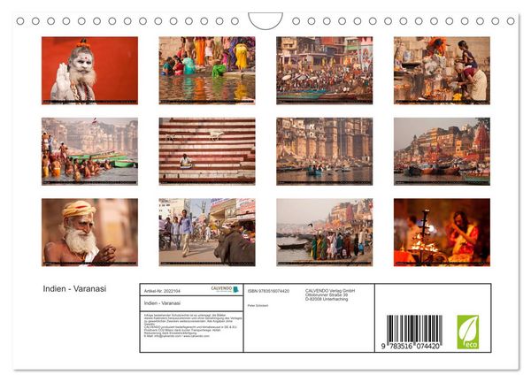 Produktbild: Indien - Varanasi (Wandkalender 2026 DIN A4 quer), CALVENDO Monatskalender