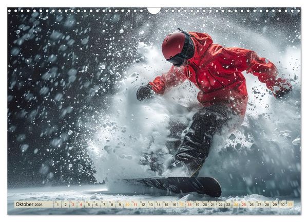 Produktbild: Snowboarden - tolle Momente (Wandkalender 2026 DIN A3 quer), CALVENDO Monatskalender