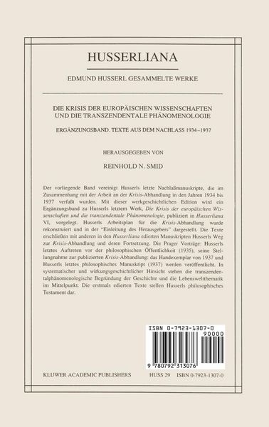 Produktbild: Die Krisis Der Europ&auml;ischen Wissenschaften Und Die Transzendentale Ph&auml;nomenologie