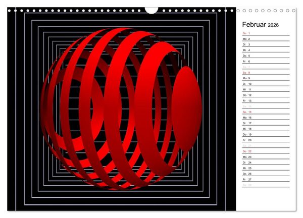 Produktbild: Mit Geometrie durch das Jahr (Wandkalender 2026 DIN A3 quer), CALVENDO Monatskalender