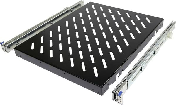 Produktbild: Rittal 5501.675 19 Zoll Netzwerkschrank-Ger&auml;teboden 1 HE Ausziehbar Geeignet f&uuml;r Schranktiefe: ab 600 mm Schwarz