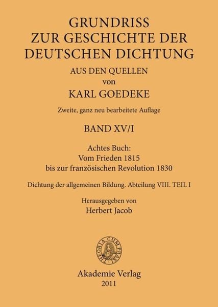 Produktbild: Achtes Buch: Vom Frieden 1815 bis zur franz&ouml;sischen Revolution 1830
