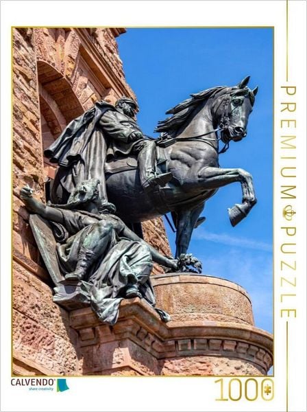 Produktbild: CALVENDO Puzzle Reiterstandbild des Hohenzollernkaisers Wilhelm I. | 1000 Teile Lege-Gr&ouml;&szlig;e 64x48cm Foto-Puzzle f&uuml;r gl&uuml;ckliche Stunden