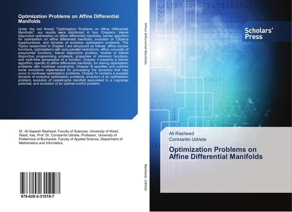 Produktbild: Optimization Problems on Affine Differential Manifolds