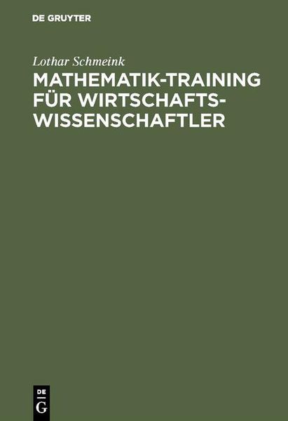 Produktbild: Mathematik-Training f&uuml;r Wirtschaftswissenschaftler